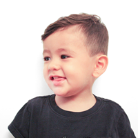 Photo of a child not facing at an angle.
